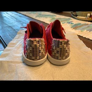 Malibu Blowfish red slip on sneakers
